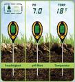 Bodentester  Bodenmessgerät ph-Wert Feuchtigkeit Temperatur X4-LIFE 4-in-1