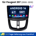 128GB Apple Carplay Autoradio DAB+ Für Peugeot 207 CC 2006-2015 Android FM GPS