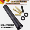 Universal Auto Dach Kurz Stab Antenne 8cm Carbon Design Radio Adapter Fuß DAB