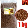 Ambiopet Mehlwürmer getrocknet 1 kg Nager Vögel Reptilien Fisch Igel Koifutter