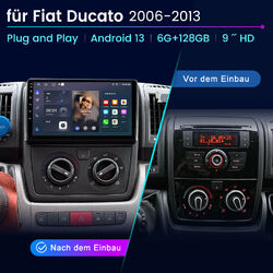 Für Fiat Ducato 2007-2023 Carplay Android 14 Autoradio GPS Navi WIFI DAB+ BT SWC