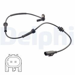 1x Sensor, Raddrehzahl DELPHI SS20815 passend für FIAT