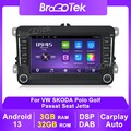 DAB+ Android 13 Autoradio Carplay GPS Navi Für VW Golf 5 6 Touran Tiguan Polo