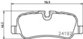 HELLA PAGID Bremsbelagsatz, Scheibenbremse 8DB 355 011-981 für LAND ROVER