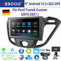 Android 12 Autoradio Carplay GPS Navi BT DAB Kam 32G MIK Für Ford Transit Custom