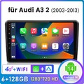 Autoradio Für Audi A3 S3 RS3 8P 8V Apple Carplay Android 14 GPS SWC Navi 128G FM