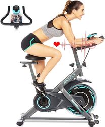 LCD Heimtrainer Ergometer Fitness Bike mit 13 kg Schwungrad Indoor Cycling Bike