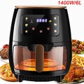 Heißluftfritteuse Heissluft Friteuse Fritteuse Mini Backofen 6L 2400W ohne Öl