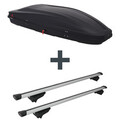 Dachbox G3 Spark 480 + Dachträger G3 Clop airflow für Dacia Duster I Phase 2 HS_