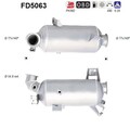 DPF Rußpartikelfilter Dieselpartikelfilter AS FD5063 Cordierit für VW T5 Bus 7HB