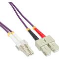 (4,63 EUR/m) Inline LWL Duplex Patchkabel | LC/SC | 50/125µm | OM4 | 3m