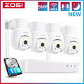 ZOSI 5MP Funk Überwachungskamera Set Aussen 8CH NVR 1TB PTZ IP Kamera Auto Track