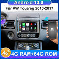 2DIN Autoradio Für VW Touareg 2010-2018 CarPlay GPS Android 13 Navi DAB DSP 64GB