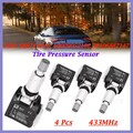 4x TPMS Reifendrucksensoren Metallventil Schwarz für BMW 5er 6er 7er 8er X3 X4