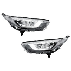 Paar Scheinwerfer Schwarz mit Motor Für  Ford Transit Tourne Connect V408 19-20