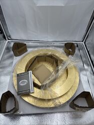LED Deckenlampe Blattgold - Optik NEVIS Deckenleuchte warmweiß D=50cm indirekt