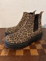 Chelseaboots Boots Stiefeletten Plateau Leo Leopard Leder Wildleder Rockabilly