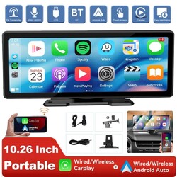 10.26" Zoll Tragbarer Apple CarPlay und Android Auto Wireless Display Autoradio