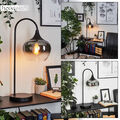 Rauchglas Lese Leuchte Nacht Tisch Lampe Schlaf Wohn Zimmer Beleuchtung Schalter