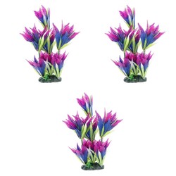  3 Count Aquarium Pflanzen Künstlich Deko Künstliche Aquarienpflanzen