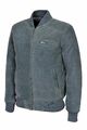 Herren Grau Weich Wildleder Bomber Jacke 100% Schafsfell Slim Fit Modische Jacke