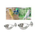 Vogelkäfig-Futternapf, Vogel-Edelstahl-Futterspender, , Zubehör, Vogelkäfig,