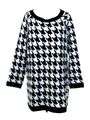Kleid Hahnentritt N4 MARC CAIN 40  schwarz weiß Mohair Alpaka Wolle oversize