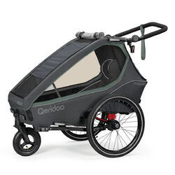 Qeridoo Kinder Fahrradanhänger Kidgoo 1 Modell 2023 Anhänger Gefedert Faltbar