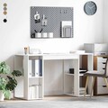 Modern Schreibtisch mit 4 Stauraum Computertisch PC Tisch Bürotisch Arbeitstisch