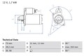 Anlasser Starter BOSCH 0 986 017 440 +67.90€ Pfand für 110 ROVER 90 DEFENDER 1 2