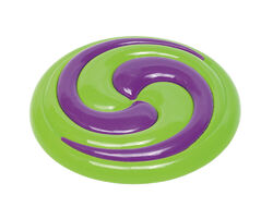Nobby TPR Fly-Disc "Hypno" 22 cm grün/lila robust schwimmfähig Wurfspielzeug 