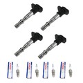 4x Zündspule ORIGINAL+Zündkerzen für VW 1.8 T 20v 06A905115N 06A905115N 02422356