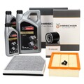 HIRSCHER Filterset + 7L ORIGINAL 5W30 A5 Motoröl für FORD TRANSIT V363 2.2 TDCi