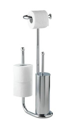 Stand WC-Garnitur Universalo Chrom, integrierter Toilettenpapierhalter und WC-Bü