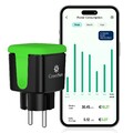 Wasserdicht WLAN SMART STECKDOSE WIFI INTELLIGENTE PLUG ENERGIEMESSUNG TIMER 16A