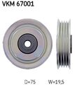 SKF VKM 67001 Umlenk-/Führungsrolle, Keilrippenriemen für DAIHATSU