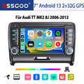 Autoradio Für Audi TT MK2 8J 2006-2014 Android 14 Apple Carplay KAM GPS Nav WIFI
