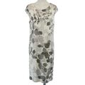 Damen Kleid Creme Grau RIANI Shirtkleid Sommer Etuikleid Midi Jersey Neu