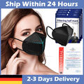 50x FFP2 Maske Schwarz 5 lagig Atemschutz CE2163 Zertifiziert Gesichtsmaske