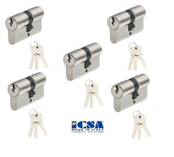 Zylinderschloss SKG Tür Zylinder 148 30/30mm Türschloss inkl. 15 Schlüssel [5er]⭐ SKG zertifiziert ⭐ MADE IN ITALY ⭐ Gleichschließend ⭐
