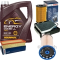 BOSCH Inspektionspaket 5L MANNOL Energy Combi LL 5W-30 passend für Skoda VW Yeti