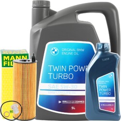 MANN ÖLFILTER + 6L 5W-30 ORIGINAL MOTORÖL passend für BMW TWIN POWER TURBO LL-04