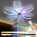 60W LED Deckenleuchte RGB Wohnzimmer Deckenlampe Dimmbar mit Fernbedienung DE