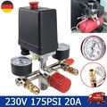 230V Druckregler mit Druckschalter für Kompressor Kompressorschalte 175PSI 12bar
