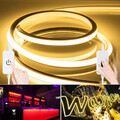 Neon LED Streifen Strip 12V 2835 Flex Schlauch Lichtband Innen Außen Dimmbar
