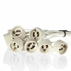GU10 MR16 Lampenfassung GU10 Sockel Halogen LED Fassung Strahler Keramik 230VSilikonkabel Spar-Pack für GU10