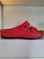 Frankenschuhe-Damen-Pantoletten Hausschuhe mit Weichtritt Rot Gr. 36 - 42