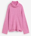 Neu Rollkragen-Pullover mit Seitenschlitzen Gr. 36/38 Rosapink Damen-Pulli