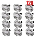 12X 5W LED Einbaustrahler Bad Spot Ultraflach Lampe Einbauleuchte Spot Strahler