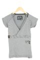 G-STAR RAW T-Shirt Damen S Grau Streifen Baumwolle Top Zustand